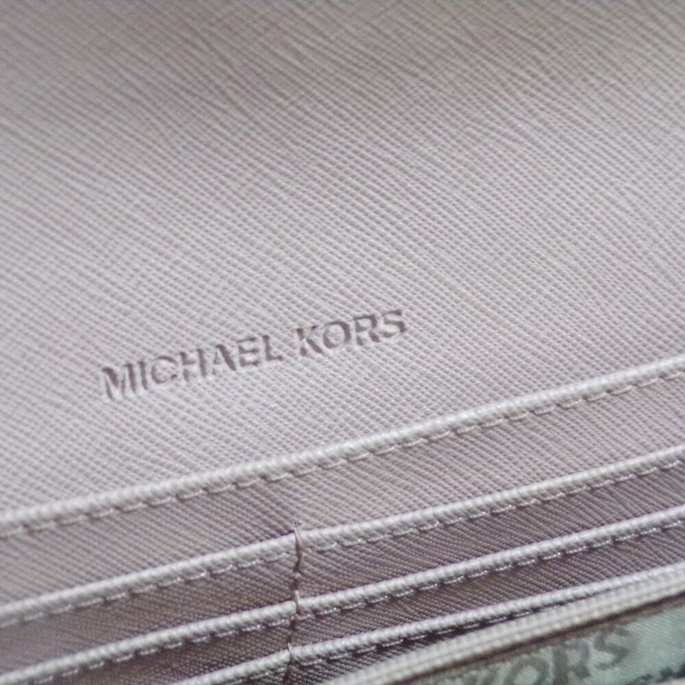 Michael Kors Pink Wallet with Gold Accents - Picture 4 of 4